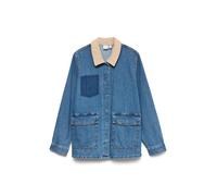 VERO MODA Veste mi-saison 'VMEnya' beige / bleu denim, Taille S