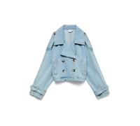 Trench femmes Vero Moda VMLELOU SHORT LS TRENCHCOAT Bleu EU S