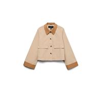 VERO MODA Veste mi-saison 'VMVIC' crème / sépia, Taille XS