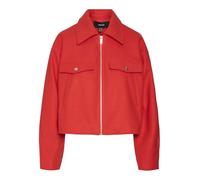 VERO MODA Veste pour Femme VMFORTUNEFREJ, Rouge Fiery, M