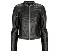 Vero Moda Veste de motard VMFAVODONA cuir synthétique manches longues Noir S