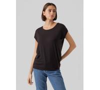 Vero Moda Vm Ava Plain Short Sleeve T-Shirt Womens Noir 8 (XS) Female
