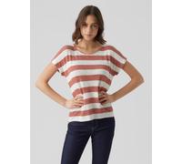 Vero Moda Vm Wide Stripe T-Shirt Marsala 12 (M) Female