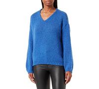 Vero Moda Vmada Ls Pull à col en V GA Noos pour Femme, Beaucoup Blue, S