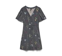 VERO MODA Vmalba SS WVN Noos Robe Courte pour Femme, Gris, S