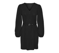 VERO MODA Vmallison Ls Robe Courte à col en V JRS GA, Noir, M Femme