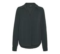 VERO MODA Vmalva Haut à col L/S WVN GA Chemisier à Manches Longues, Scarab, M Femmes