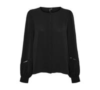 VERO MODA Vmalva L/S Tape Shirt WVN GA Chemise, Noir, L Femmes
