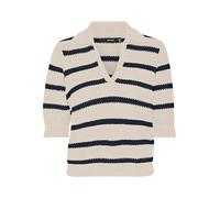 Vero Moda Vmamazing Boo Polo À Col en V 2/4 Pull en Tricot Femme