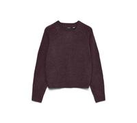 VERO MODA Vmaquarius Ls Pull Raglan à col Rond pour Femme BF, Vin, L