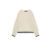 VERO MODA Vmaquarius Ls V-Neck Raglan Pullover BF Pull col, Bouleau, M Femme