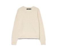 VERO MODA Vmaries Ls O-Neck Cable Pullover BF Pull à col Rond, Bouleau, M Femme