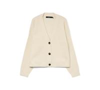 VERO MODA Vmaries Ls V-Neck Cardigan BF, Bouleau, M Femme