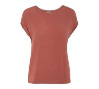 VERO MODA Vmava Plain SS Top GA Noos T-Shirt, Acajou, L Femme