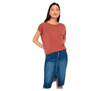 VERO MODA Vmava Plain SS Top GA Noos T-Shirt, Acajou, S Femme