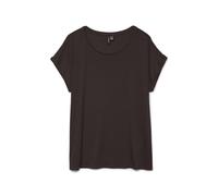 Vero Moda Vmava Plain SS Top Gajrs Noos T-Shirt pour Femme, Gâteau au Chocolat, XS