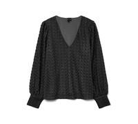 Vero Moda Vmbecca Ls JRS Noos Haut en Dentelle à col en V, Noir, XS
