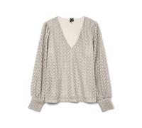 Vero Moda Vmbecca Ls JRS Noos Haut en Dentelle à col en V pour Femme, Pumice Stone, S