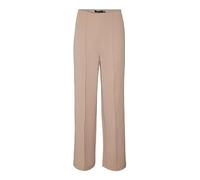 VERO MODA VMBECKY HR Wide Pull on Pant Noos, Pantalons Femme, Silver Mink, L/32