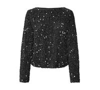 VERO MODA Vmbella Ls Boatneck Top JRS Chemisier à Manches Longues, Noir, XS Femmes