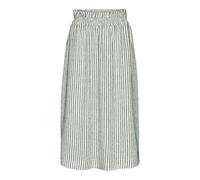 VERO MODA Vmberta Pia Hw Calf Jupe JRS GA midi, Blanc Neige/Rayures : Laurel Wreath, S Femme