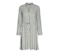 VERO MODA Vmberta Pia Ls Robe Courte JRS GA Mini, Blanc Neige/Rayures : Laurel Wreath, S Femme
