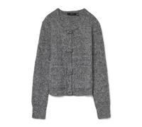 Vero Moda Vmblossom Ls Cardigan à col Rond, Mélange de Gris Moyen., L
