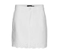 VERO MODA Vmbolina Mr Short EMB Jupe Mini, Blanche-Neige, M Femme