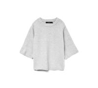 VERO MODA Vmboom 2/4 O-NK Oversize Pullove GA Noos Pull, Gris Clair chiné, M Femme