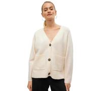 Vero Moda Vmboom Cardigan à col en V avec Boutons pour Femme GA Noos, Bouleau/Détail: Melange, M, Bouleau/Détails : mélange, M