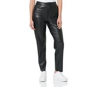 Vero Moda VMBRENDA HR Straight PL ANK Pant Noos Pantalons, Noir, 27 W/32 L Femme