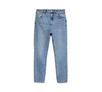 Jean coupe droite Straight Fit Taille haute Longueur cheville bleu en coton Yara Bleu Taille : 32 / Longueur : 34
