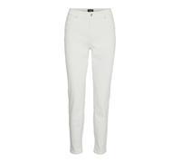 VERO MODA VMBRENDA HR Straight Ankle Jeans Color, Blanc Brillant-Détails : Ourlet Normal, 30W x 32L Femme