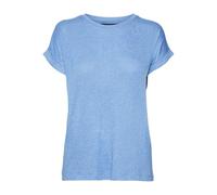 VERO MODA Vmbrianna SS Pull à col Rond pour Femme, Blue Jasper/Détail:w. Dutch Canal Melange, XS
