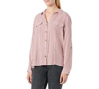 VERO MODA VMBUMPY L/S Shirt New Noos Blouse, Blanc Neige/Rayures : Rose sèche, S Femme