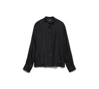 VERO MODA Vmbumpy Ls Glitter Frill T-Shirt WVN Noos, Noir, S Femmes