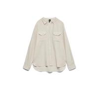 VERO MODA Vmbumpy Ls Glitter Shirt WVN GA Noos, Blanche-Neige, L Femmes