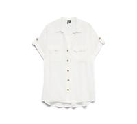 VERO MODA Vmbumpy S/S Shirt WVN GA Noos Chemisier à Manches Courtes, Blanc, XXL Femme