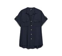 VERO MODA Vmbumpy S/S T-Shirt WVN GA Noos Chemisier à Manches Courtes, Blazer Bleu Marine, S Femmes