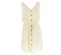 Vero Moda Vmbumpy SL Robe Courte WVN Noos Femme, Blanc Neige/Rayures : Bleu Meringue, L