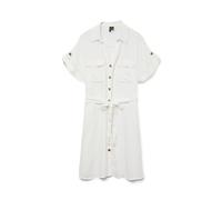 VERO MODA Vmbumpy SS Short Shirt Dress WVN GA Noos Court, Blanche-Neige, XL Femmes