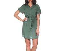 VERO MODA Vmbumpy SS Short Shirt Dress WVN GA Noos Court, Laurel Wreath, XL Femmes