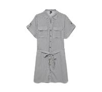 VERO MODA Vmbumpy SS Short Shirt Dress WVN GA Noos Court, Bleu foncé, L Femmes