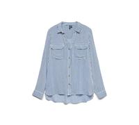 Vero Moda Vmbumpy T-Shirt à Manches Longues pour Femme L/S WVN Noos, Nebulas Blue., L
