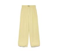 VERO MODA Vmcarmen Hw Wide Pleat Pantalon à Enfiler, Jaune pâle, M x 32L