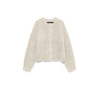VERO MODA Vmcarmen Ls O-Neck Cardigan, Bouleau, XL Femme