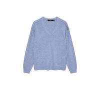 VERO MODA Vmcharity Ls V-Neck Pullover Noos Pull à col, Brunnera Blue, XL Femme