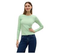 VERO MODA Short Top Vmchloe Ls GA JRS Haut Court, Pastel Green, M Femmes
