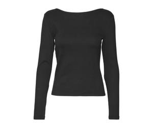 VERO MODA VMCHLOE Stripe LS 2WAY Top Go Noos Short, Noir, S