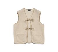 VERO MODA Vmcleo GA Boo Short Waistcoat, Crème, M Femmes